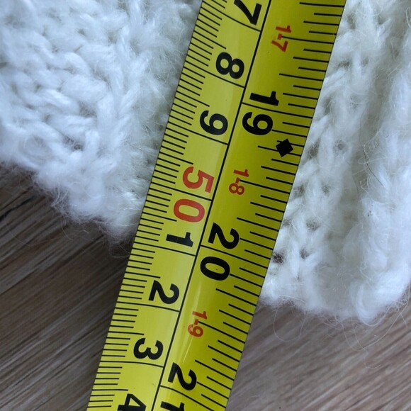 Knox Rose Women's Super Soft White and Brown Mock Turtleneck Pullover Sweater M - Picture 9 of 9